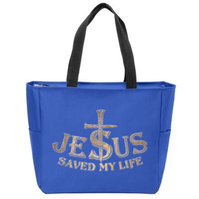 Jesus Christ Saved My Life Zip Tote Bag
