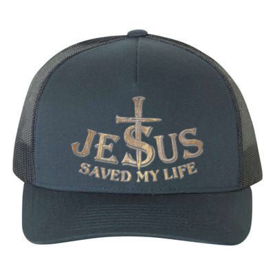 Jesus Christ Saved My Life Yupoong Adult 5-Panel Trucker Hat