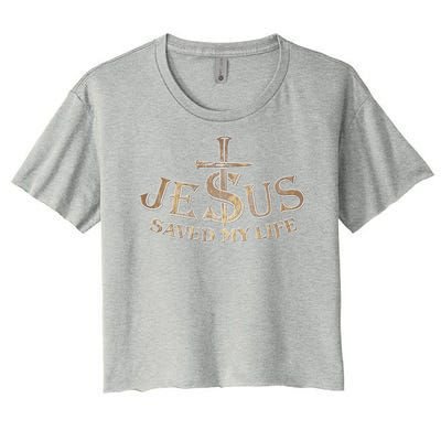 Jesus Christ Saved My Life Women's Crop Top Tee