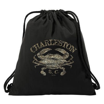 JCombs Charleston SC Atlantic Blue Crab Drawstring Bag