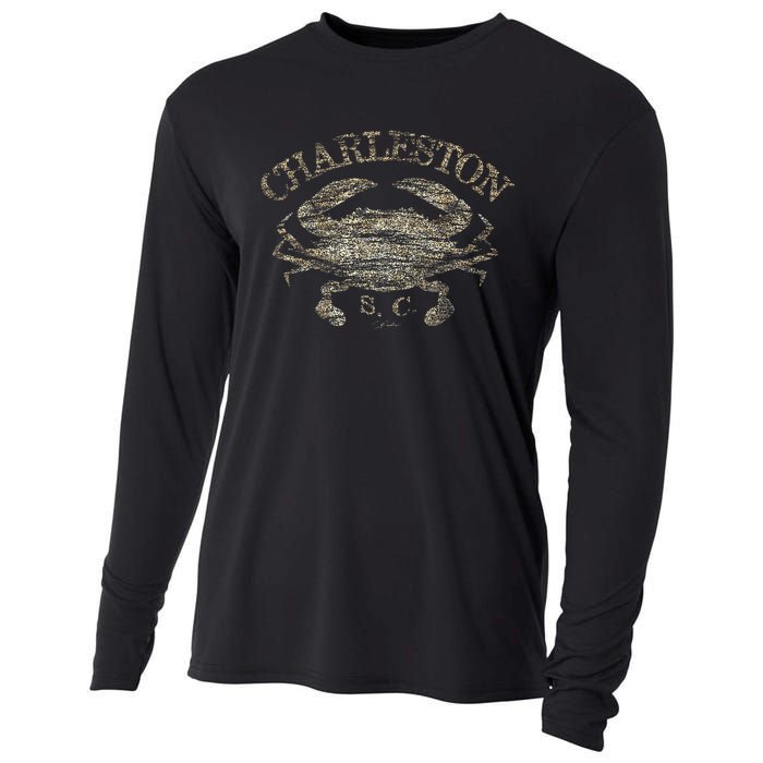 JCombs Charleston SC Atlantic Blue Crab Cooling Performance Long Sleeve Crew