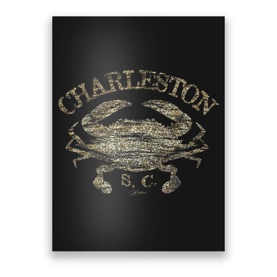 JCombs Charleston SC Atlantic Blue Crab Poster