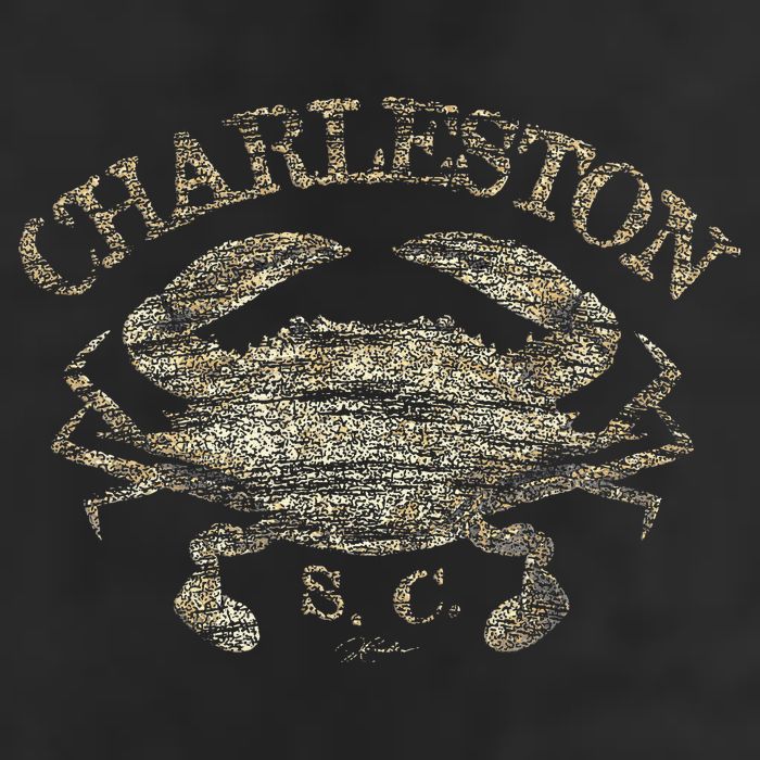 JCombs Charleston SC Atlantic Blue Crab Microfiber Hand Towel