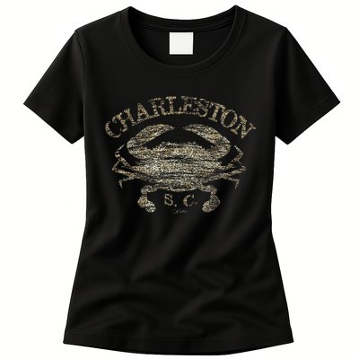 JCombs Charleston SC Atlantic Blue Crab Womens T-Shirt