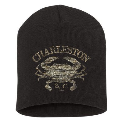 JCombs Charleston SC Atlantic Blue Crab Short Acrylic Beanie