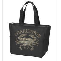 JCombs Charleston SC Atlantic Blue Crab Zip Tote Bag