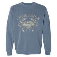 JCombs Charleston SC Atlantic Blue Crab Garment-Dyed Sweatshirt