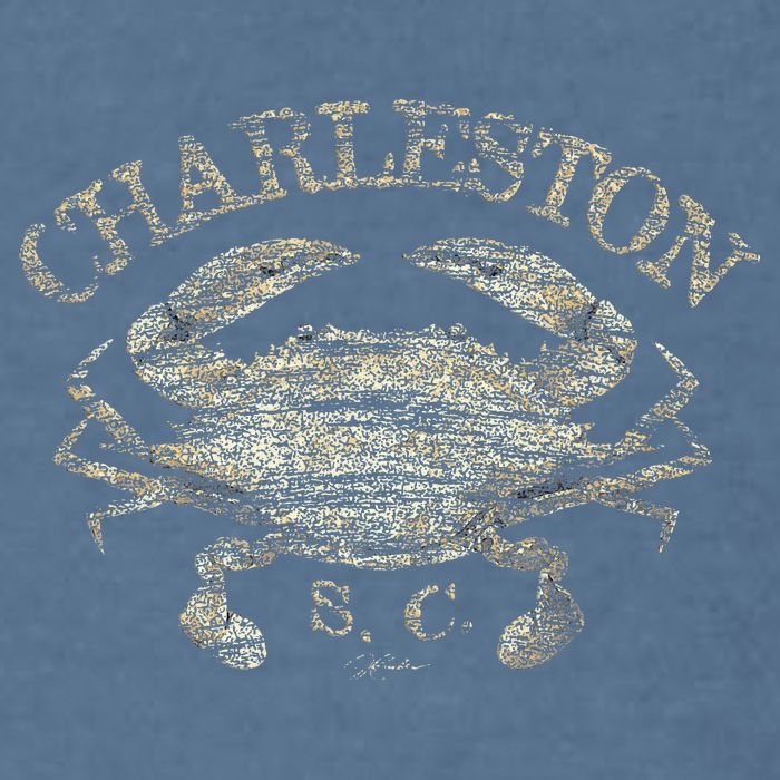 JCombs Charleston SC Atlantic Blue Crab Garment-Dyed Sweatshirt