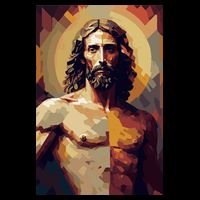 Jesus Christ Stained Glass Art Impact Tech Backpack