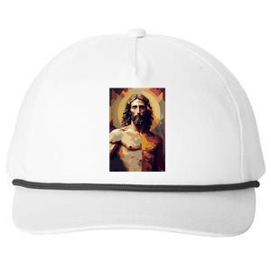 Jesus Christ Stained Glass Art Snapback Five-Panel Rope Hat