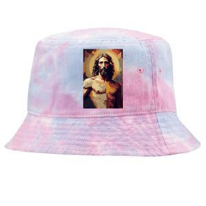 Jesus Christ Stained Glass Art Tie-Dyed Bucket Hat