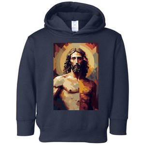 Jesus Christ Stained Glass Art Toddler Hoodie