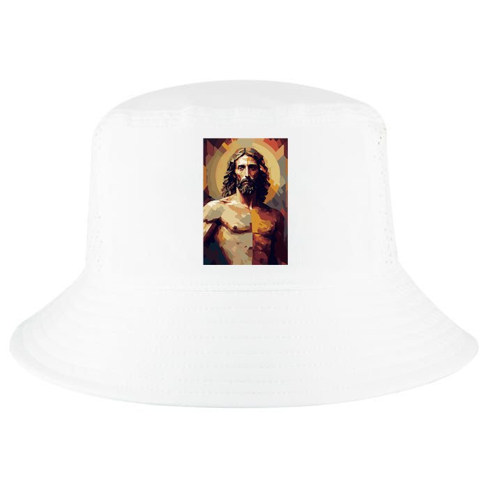 Jesus Christ Stained Glass Art Cool Comfort Performance Bucket Hat