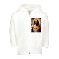 Jesus Christ Stained Glass Art Toddler Zip Fleece Hoodie