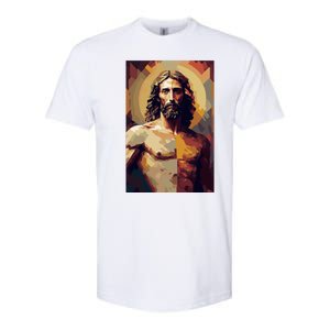 Jesus Christ Stained Glass Art Softstyle CVC T-Shirt