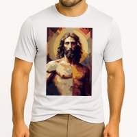 Jesus Christ Stained Glass Art Cooling Performance Crew T-Shirt