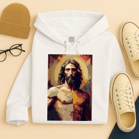 Jesus Christ Stained Glass Art Hoodie