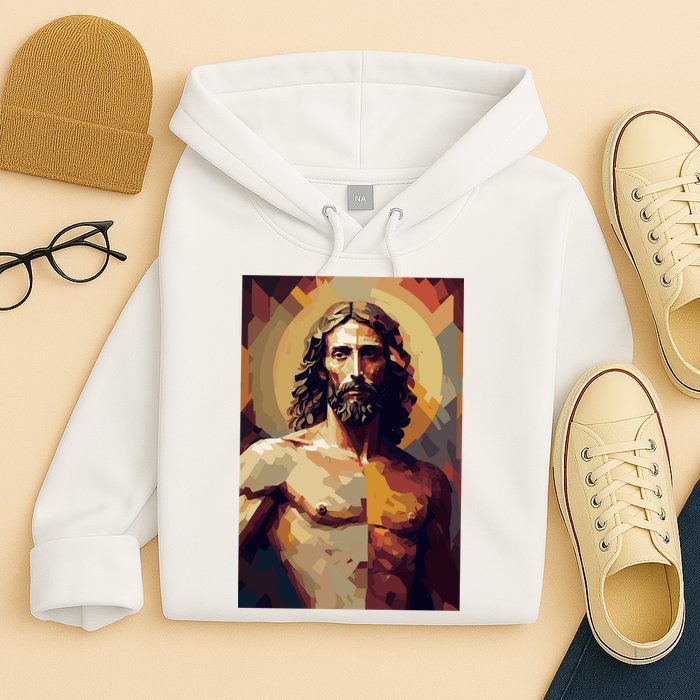 Jesus Christ Stained Glass Art Hoodie