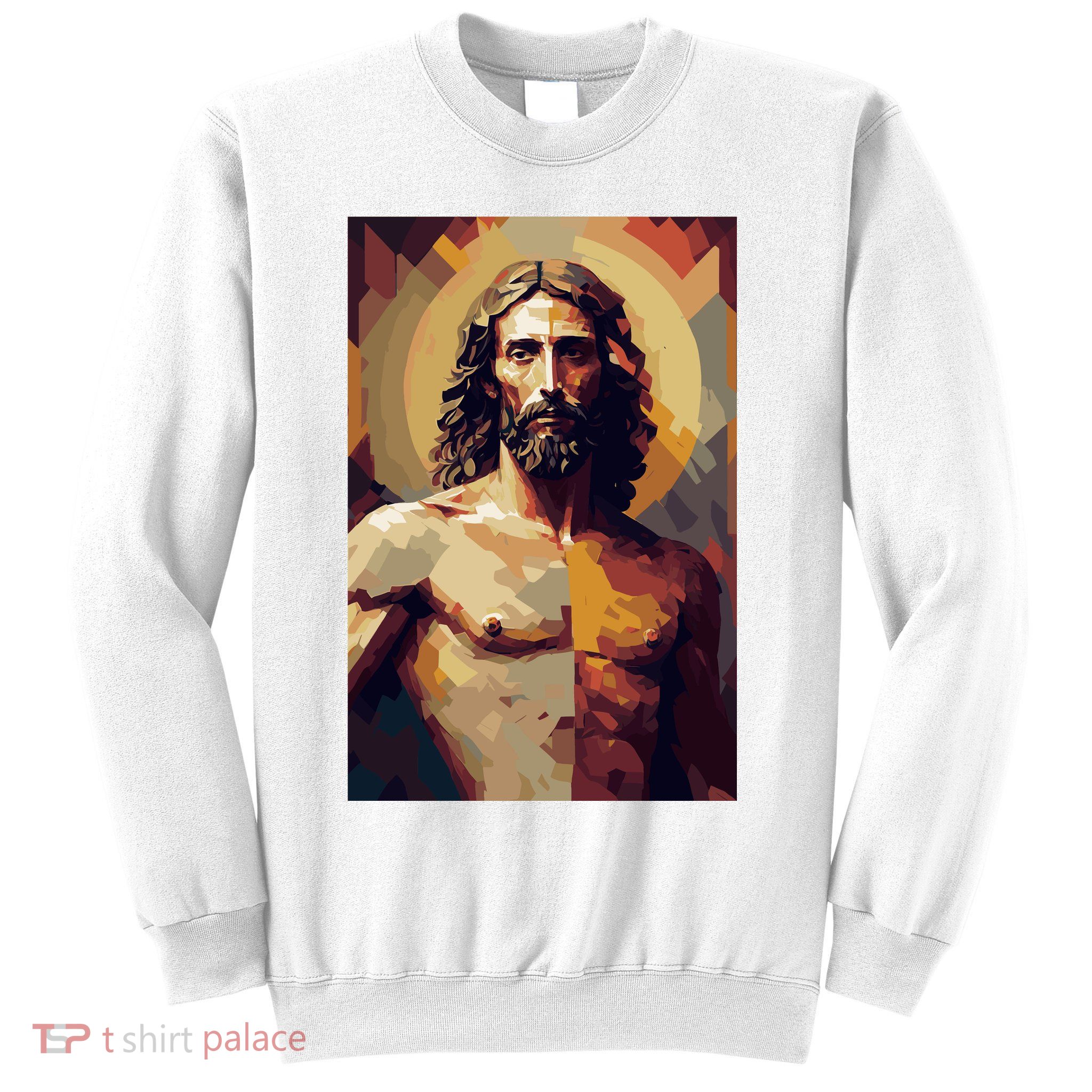 Jesus Christ Stained Glass Art Sweatshirt