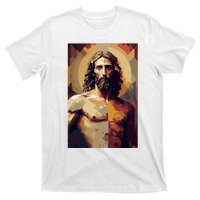 Jesus Christ Stained Glass Art T-Shirt