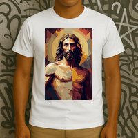 Jesus Christ Stained Glass Art T-Shirt