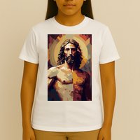 Jesus Christ Stained Glass Art T-Shirt