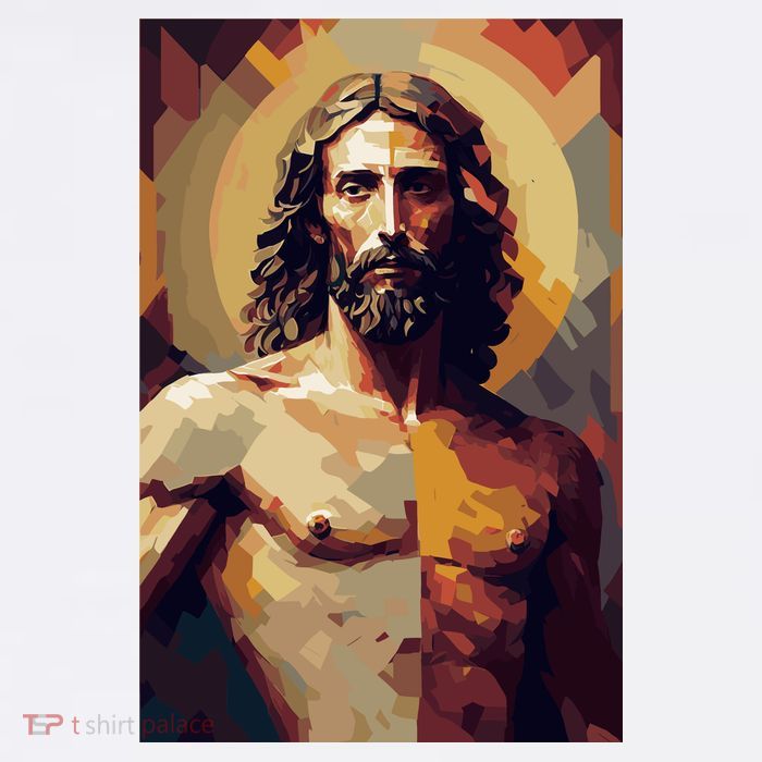 Jesus Christ Stained Glass Art T-Shirt