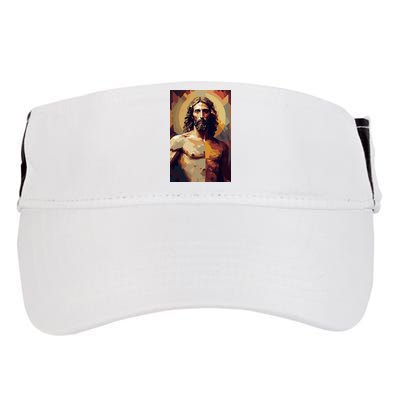 Jesus Christ Stained Glass Art Adult Drive Performance Visor