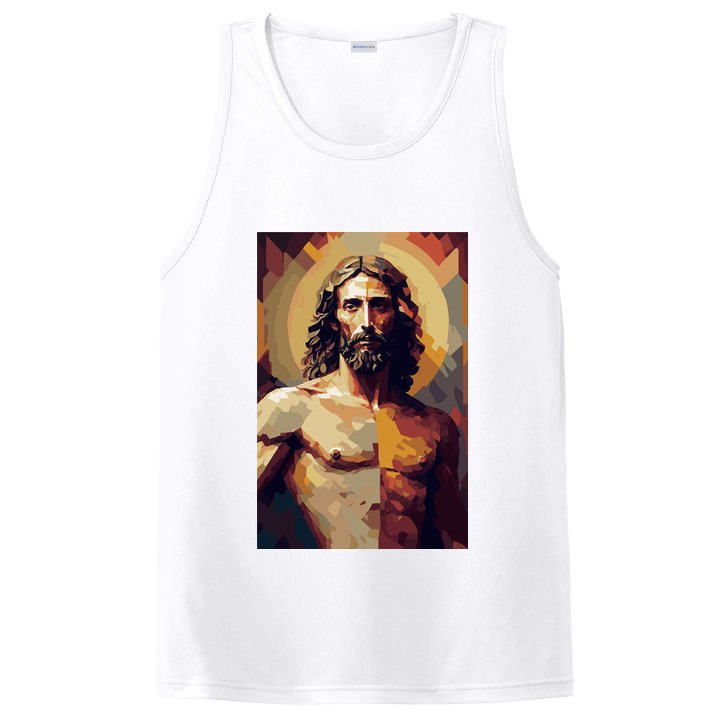 Jesus Christ Stained Glass Art PosiCharge Competitor Tank