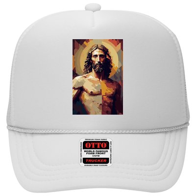 Jesus Christ Stained Glass Art Trucker Hat