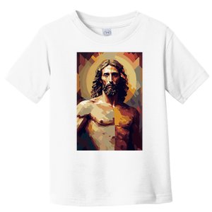 Jesus Christ Stained Glass Art Toddler T-Shirt