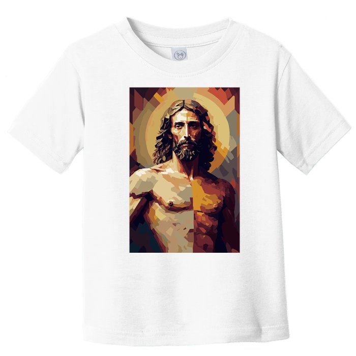 Jesus Christ Stained Glass Art Toddler T-Shirt