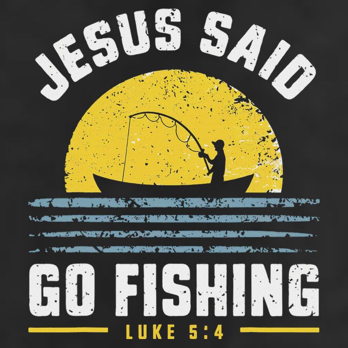 Jesus Christ Said Go Fishing Christian Fisherman Faith Hat