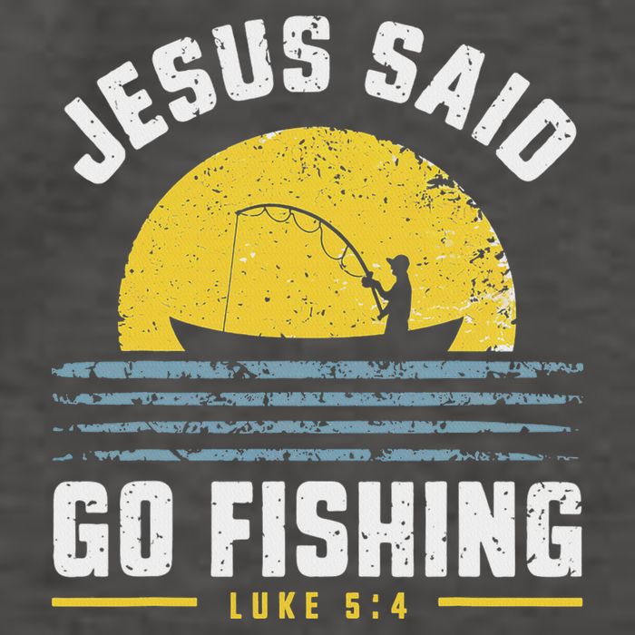 Jesus Christ Said Go Fishing Christian Fisherman Faith Vector Backpack