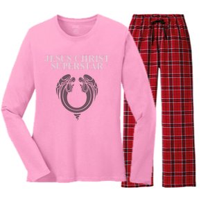 Jesus Christ Superstar Red Women's Long Sleeve Flannel Pajama Set 