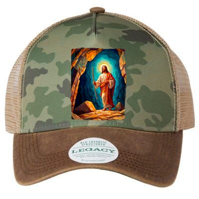Jesus Christ Scene Portrait Legacy Tie Dye Trucker Hat