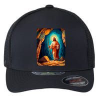 Jesus Christ Scene Portrait Flexfit Unipanel Trucker Cap