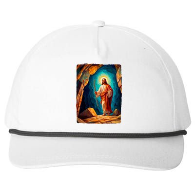 Jesus Christ Scene Portrait Snapback Five-Panel Rope Hat