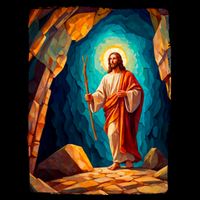 Jesus Christ Scene Portrait 16 in Basic Backpack
