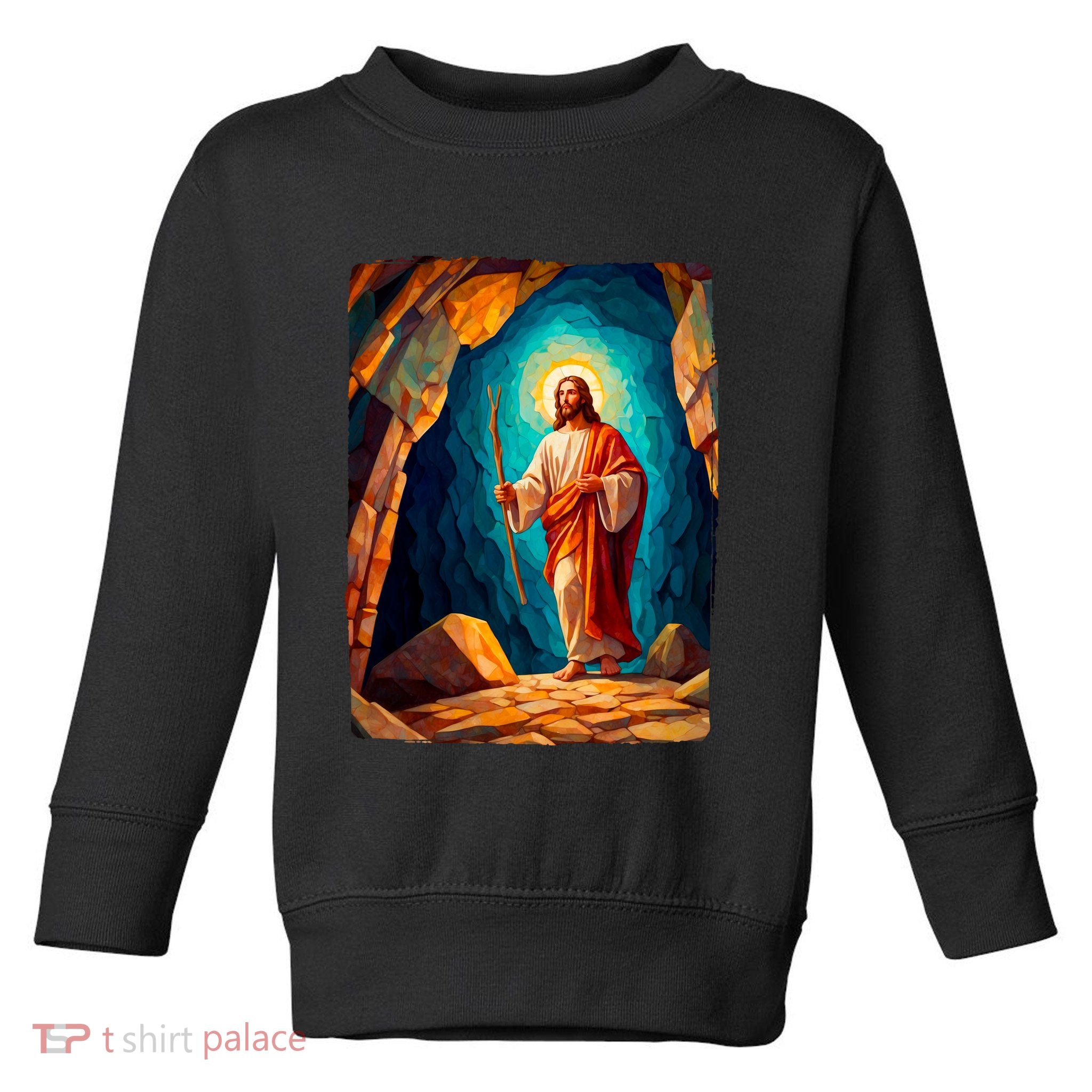 Jesus Christ Scene Portrait Toddler Sweatshirt