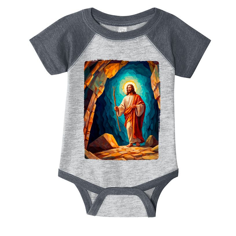 Jesus Christ Scene Portrait Infant Baby Jersey Bodysuit