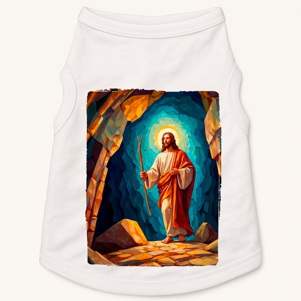 Jesus Christ Scene Portrait Doggie Tank