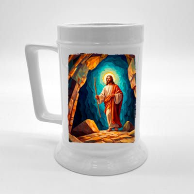 Jesus Christ Scene Portrait Beer Stein