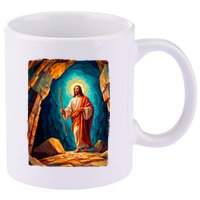 Jesus Christ Scene Portrait 11oz C Handle Ceramic Mug