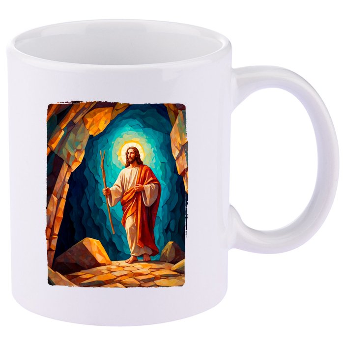 Jesus Christ Scene Portrait 11oz C Handle Ceramic Mug