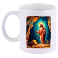 Jesus Christ Scene Portrait 11oz C Handle Ceramic Mug