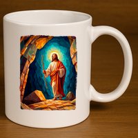 Jesus Christ Scene Portrait 11oz C Handle Ceramic Mug