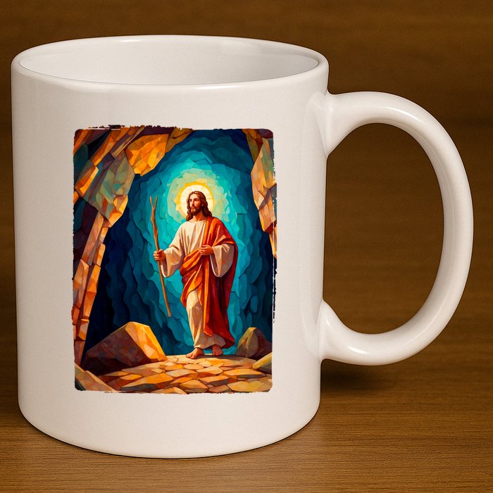 Jesus Christ Scene Portrait 11oz C Handle Ceramic Mug
