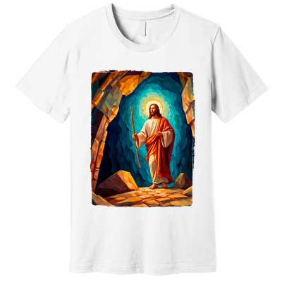 Jesus Christ Scene Portrait Premium T-Shirt