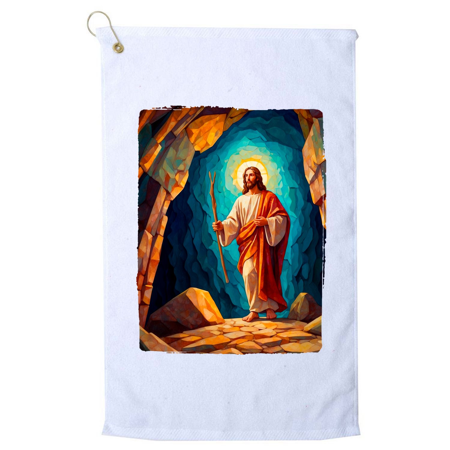 Jesus Christ Scene Portrait Golf Towel